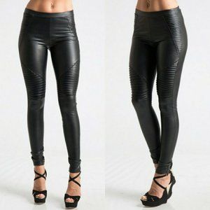 Faux Leather Moto Leggings